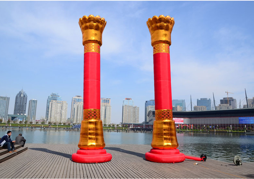 厂家供应华表气柱 盘龙灯笼柱 企业标志柱 广告庆典充空气模型