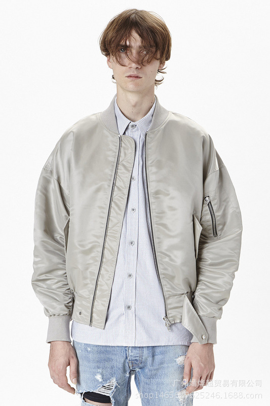 欧美fear of god落肩剪裁橡筋袖外套 蕾哈娜 比伯同男女款ma1夹克