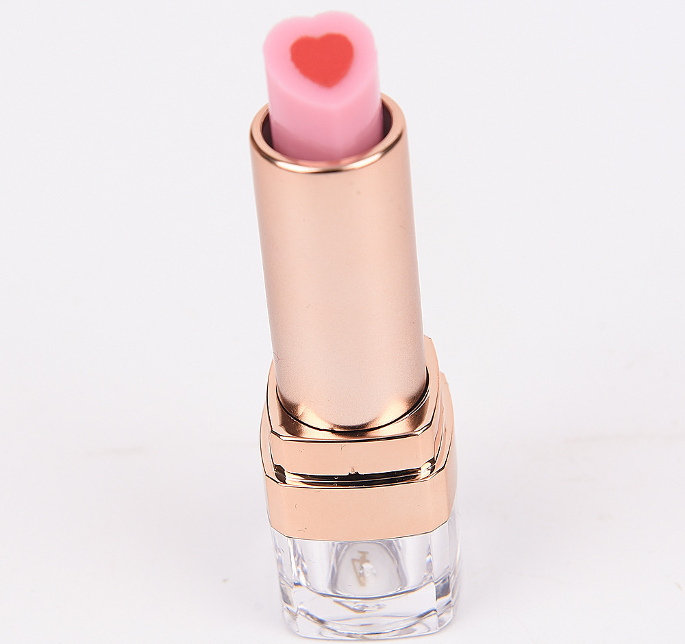 跨境专供心形夹心口红持久保湿不易脱色防水咬唇妆唇膏滋润补水