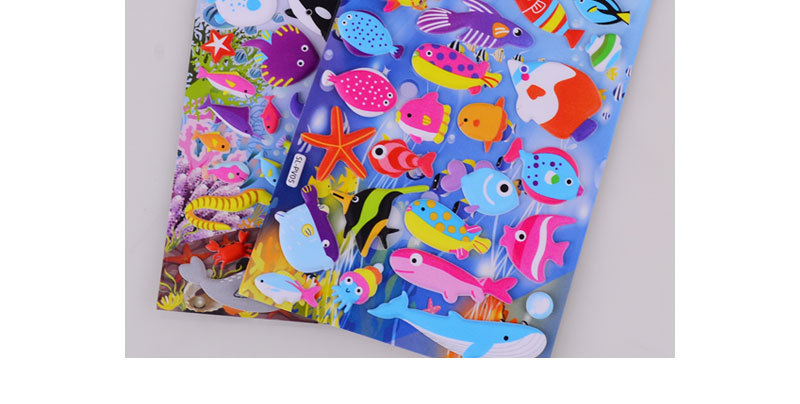 海洋世界立体泡绵粘贴早教班幼儿园奖励手工相册diy贴画儿童卡通
