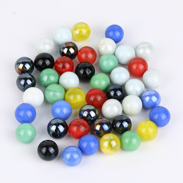 彩色玻璃球 玻璃弹珠 彩色石头 鱼缸水族箱装饰石头 儿童玩具