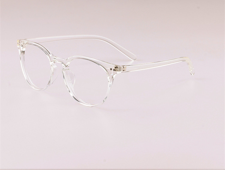 超轻透明白色近视眼镜圆框男女同款时尚tr90文艺百搭全框成品镜框
