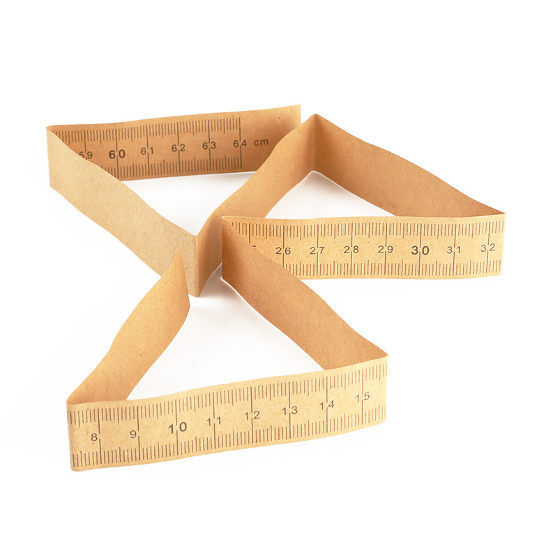 厂家批发可定做 牛皮纸尺 单面印刷礼品卷尺