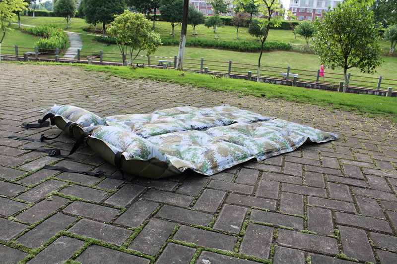 军旅专用 数码迷彩自动充气垫 可拼接带枕