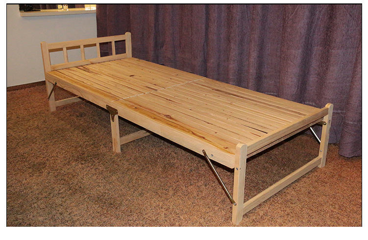实木折叠床 新西兰松木折叠床 实木床单人床双人床 午睡床