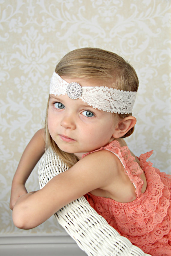 外贸热销派对欧美儿童发带 高质水钻蕾丝宝宝发带厂家直销头饰