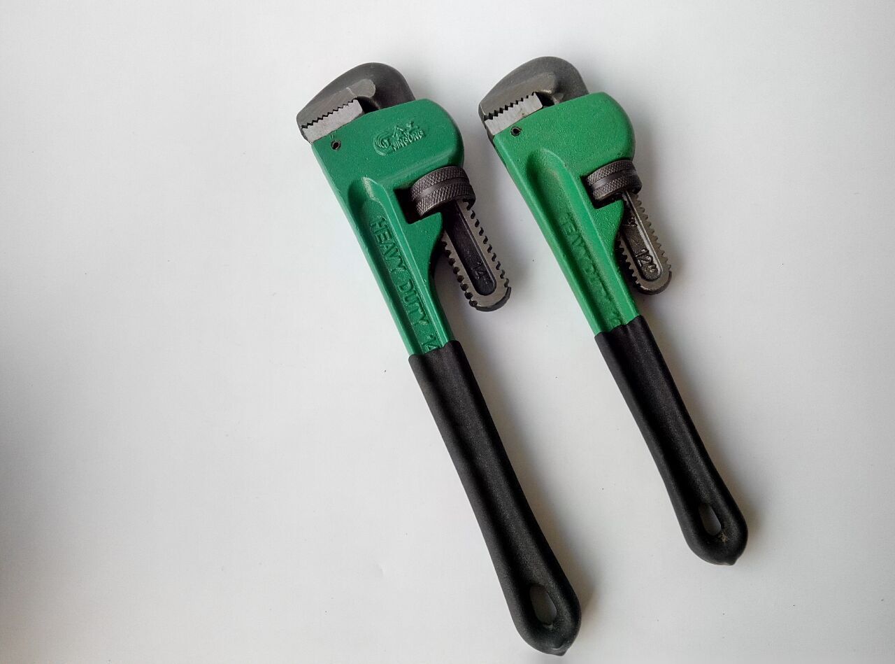 批发全套美式沾塑柄重型管子钳 水管钳 管子扳手 管钳 管道工具