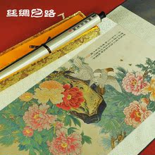 直销《锦绣春光》丝绸织锦画丝绸卷轴画杭州丝绸文化礼品定制厂家