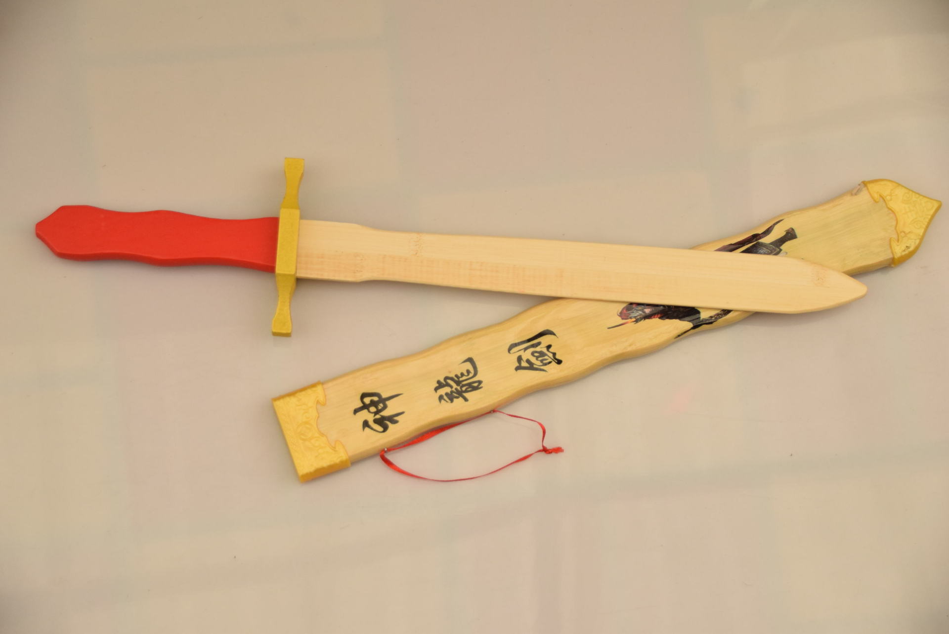 新款竹制青龙剑 竹木剑 木制晨练演戏道具 玩具刀剑 青龙剑 竹制