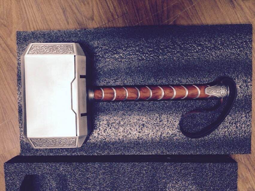 雷神锤子cos复联4漫威战斧道具玩具 英雄武器灭霸手套1:1雷神之锤