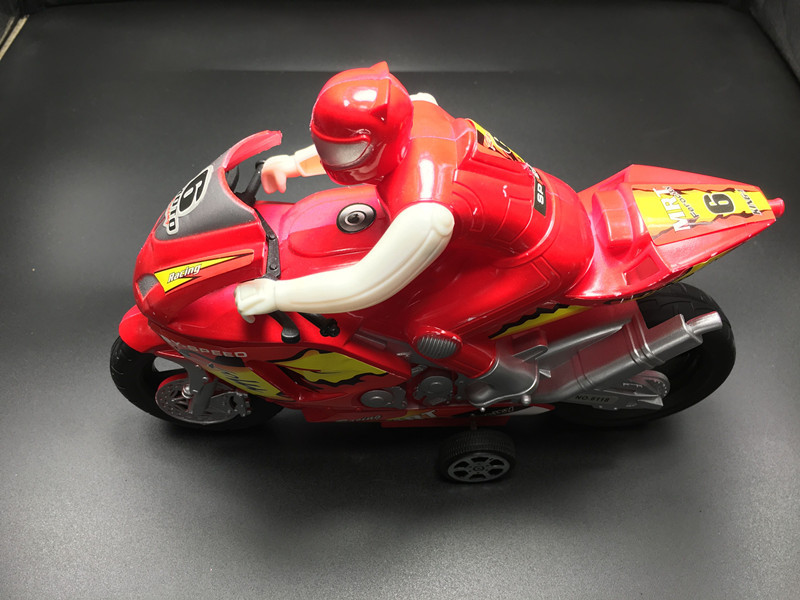 地摊热卖儿童惯性车玩具 惯性摩托车 红黑蓝三色混装批发