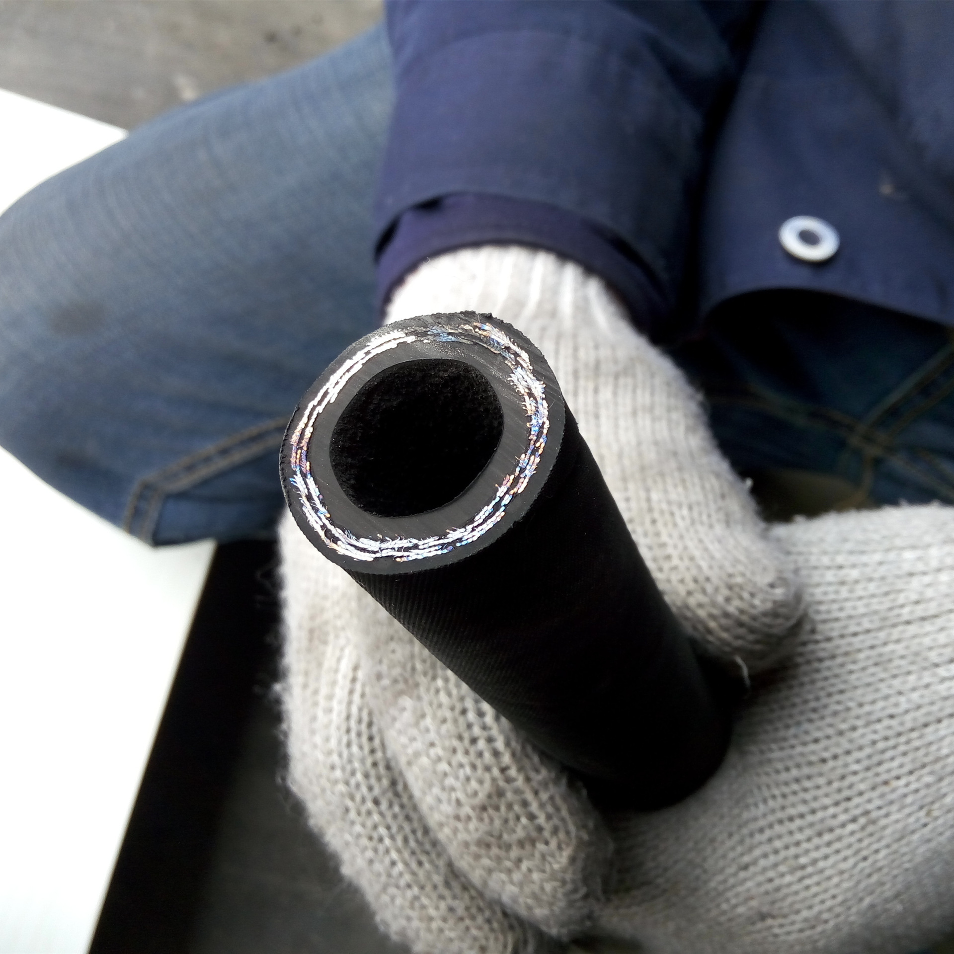 煤矿钢厂用一层高压钢丝编织胶管过水和液压油的液压软管可做总成