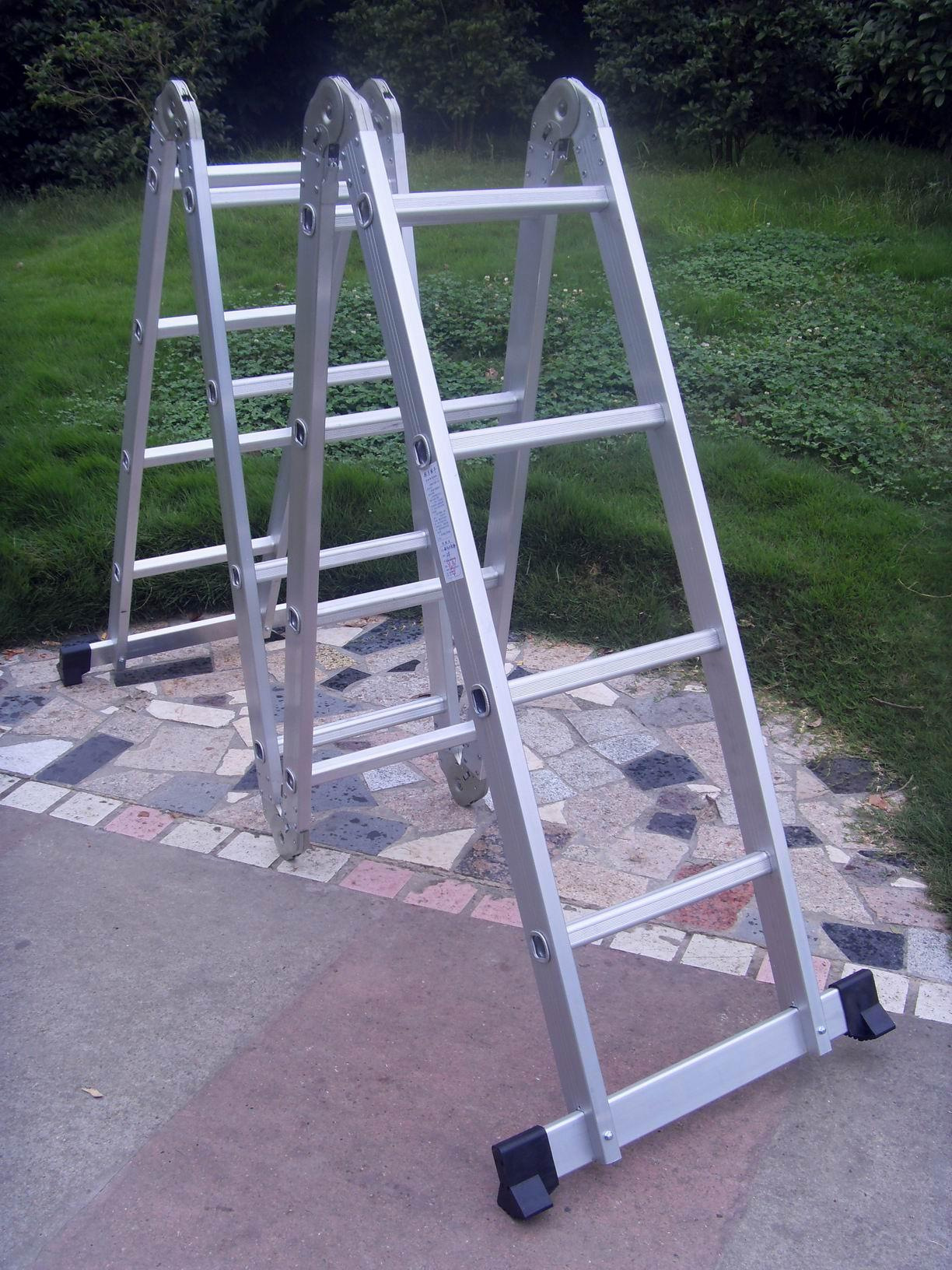 供应批发铝合金梯子 加厚加固铝合金伸缩梯 家用铝合金梯子