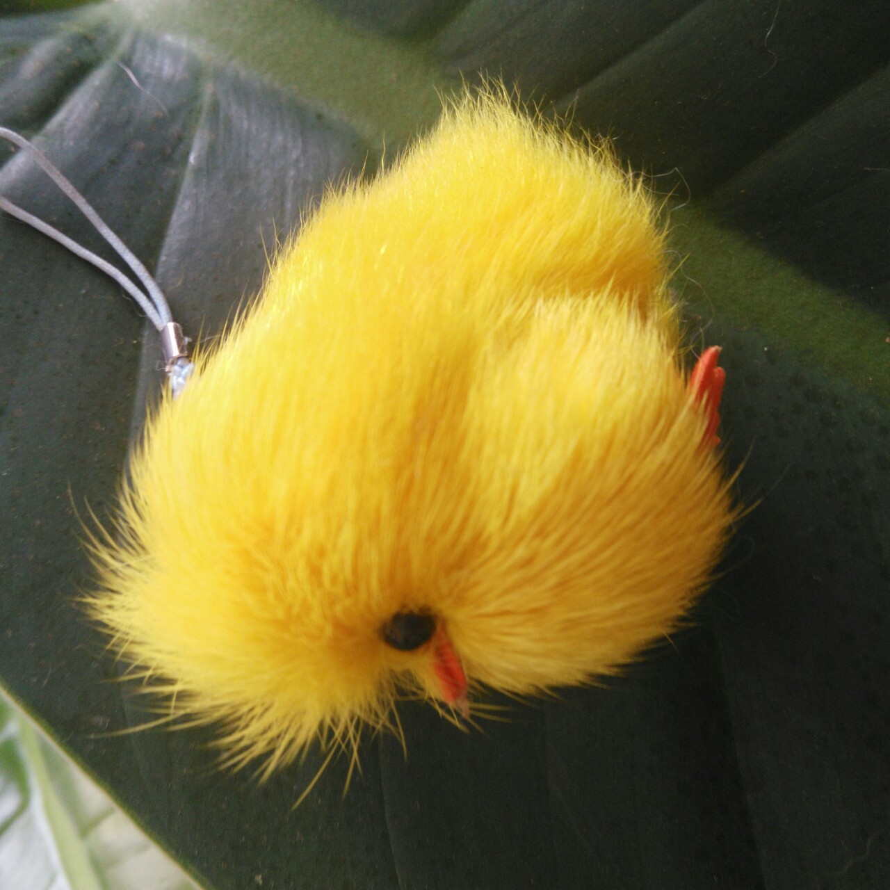 迷你版带尾巴小鸡手机链真毛皮草精品挂件婚庆赠送礼品批发