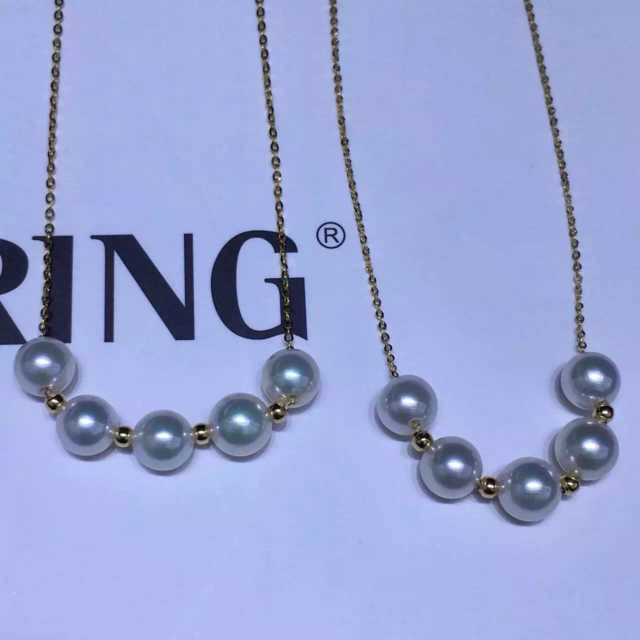 5mm日本进口海珠akoya项链 圆无暇