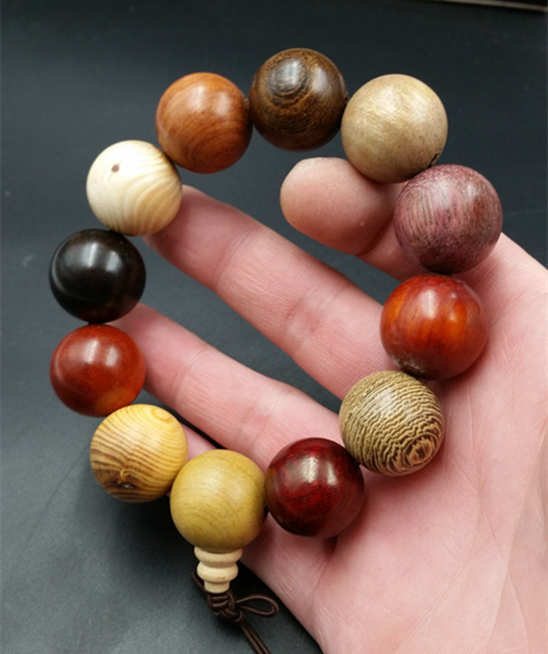 天然檀木圆珠手链直径2.0毫米圆珠手链木头手串厂家直销