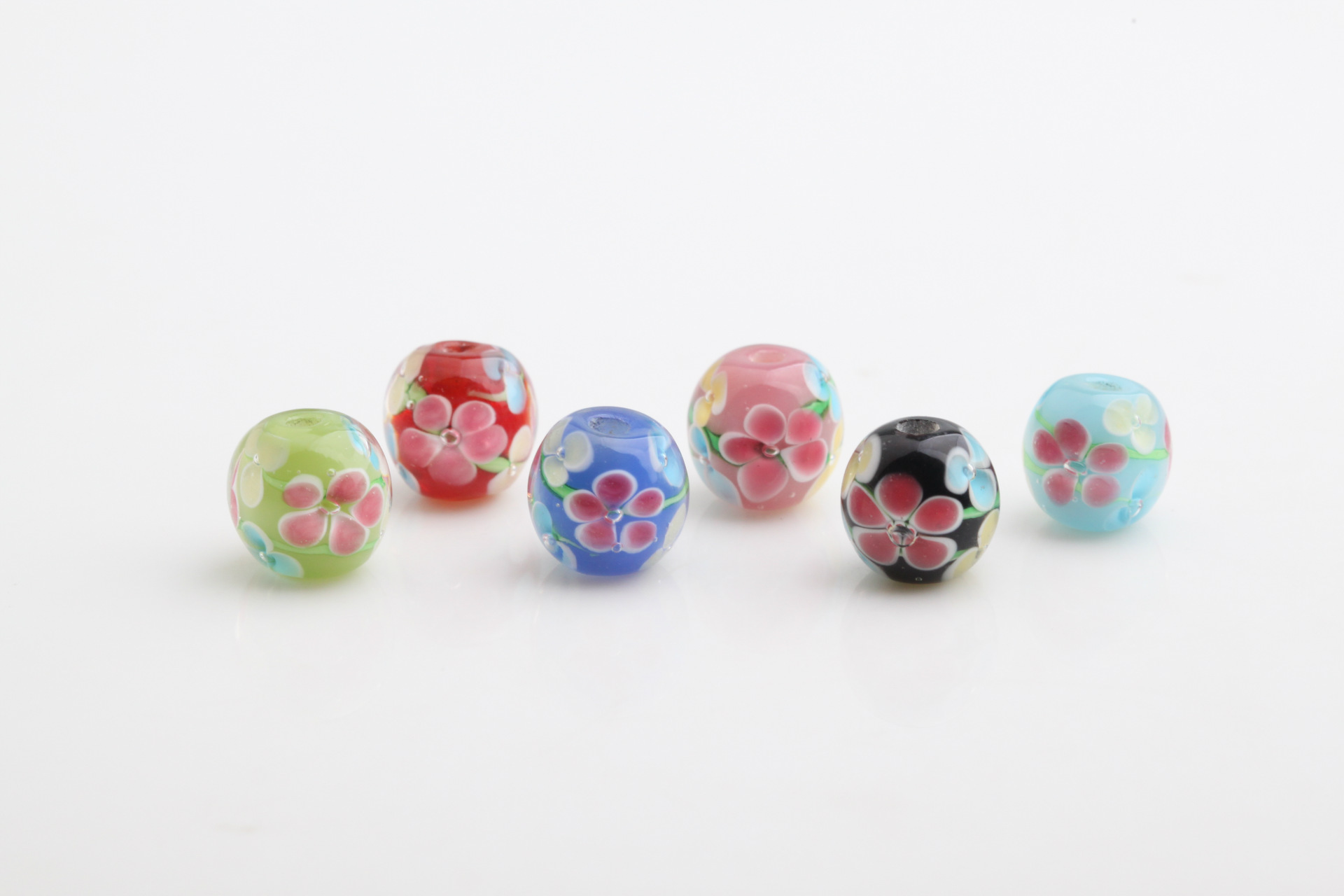 五瓣花珠日式琉璃珠 diy琉璃散珠py046