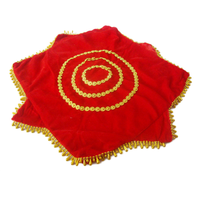 手绢花 定制二人转双层舞蹈加厚八角巾 广场舞秧歌跳舞手帕花批发