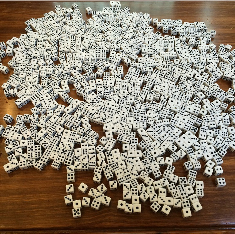 8mm方角白底全黑点,/8#立体模型设/拼图/文具小骰子/8号奶白黑点