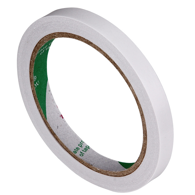 广州厂家油性双面胶 宽10mm 一筒18卷厂家批发 可现切双面胶带