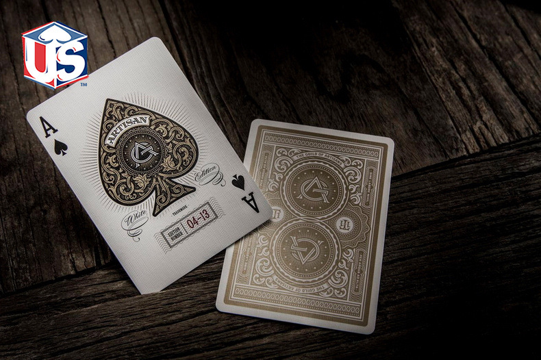 美国进口 工匠扑克牌 white artisansdeck t11 白色黑色