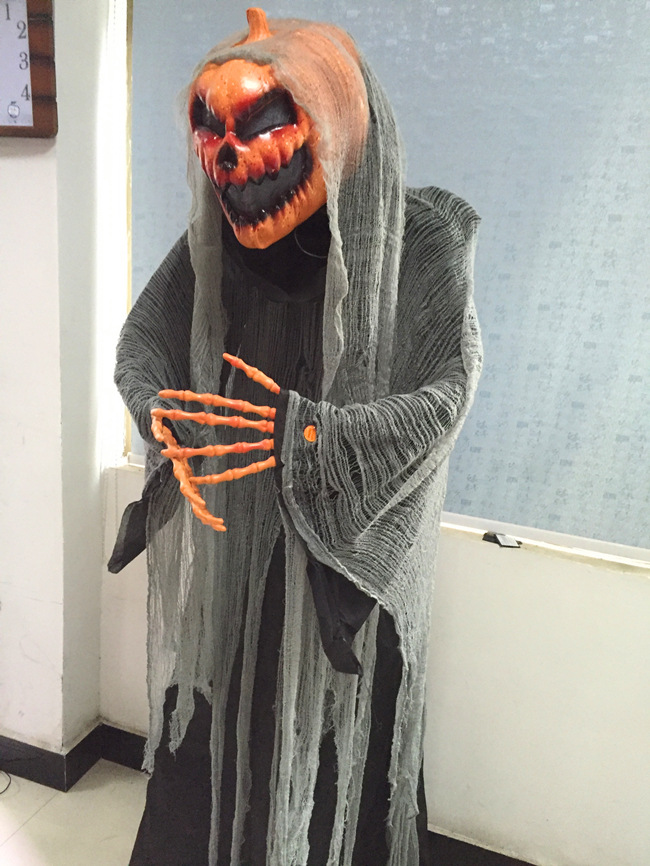 厂家直销歌瑞特玩具 万圣节感应 鬼怪恐怖鬼声南瓜大鬼 整蛊玩具