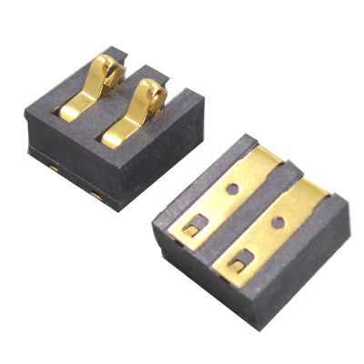 1mm间距4.0mm2p电池座锂电池接触弹片 电池连接器