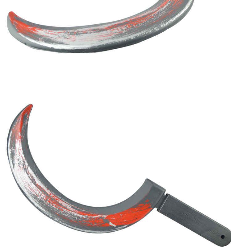 万圣节武器装备影视表演道具塑料镰刀模型节日鬼节用品仿真凶器