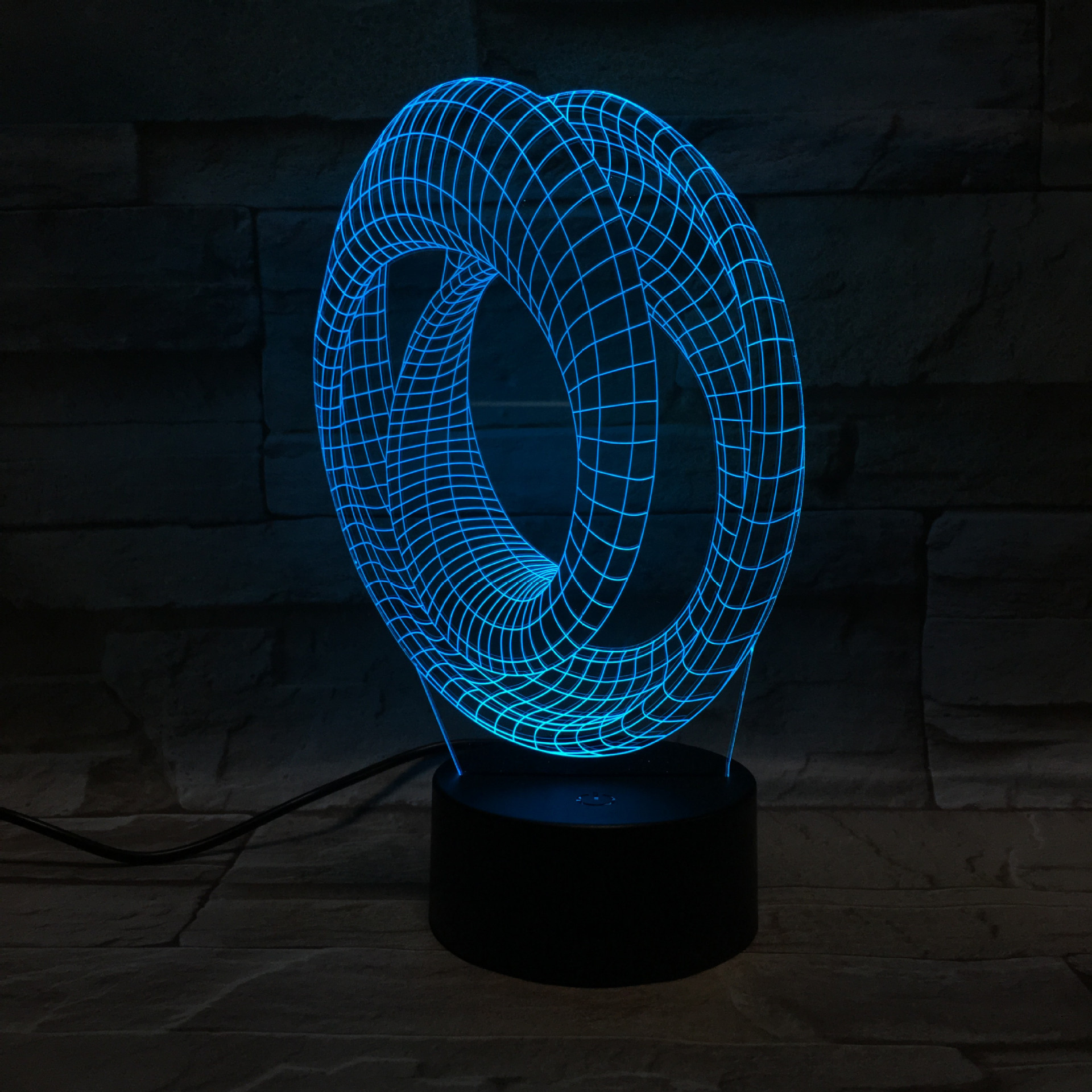 七彩抽象亚克力错觉灯 led视觉立体灯 触摸开关3d灯 渐变节能灯