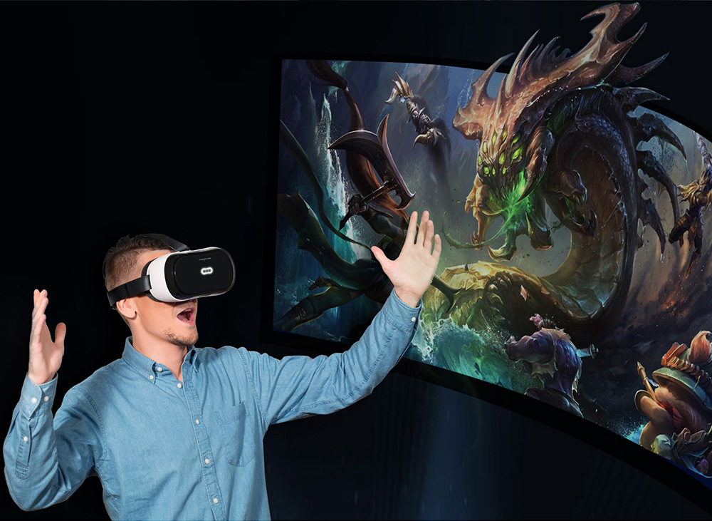 vr眼镜一体机 手机3d眼镜头戴式虚拟现实vr眼镜 3d vr眼镜