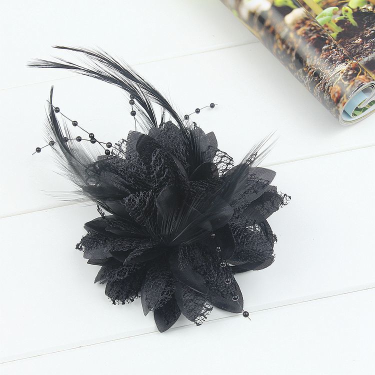 Yingmin Accessory June 1st Children Dancing Performance Feather Flower Hairpin Ethnic Style Photo Headdress Latin Dance Performance Hair Accessories