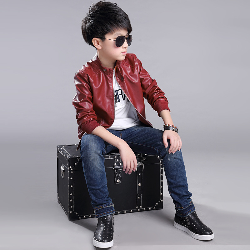 六岁男童皮衣外套