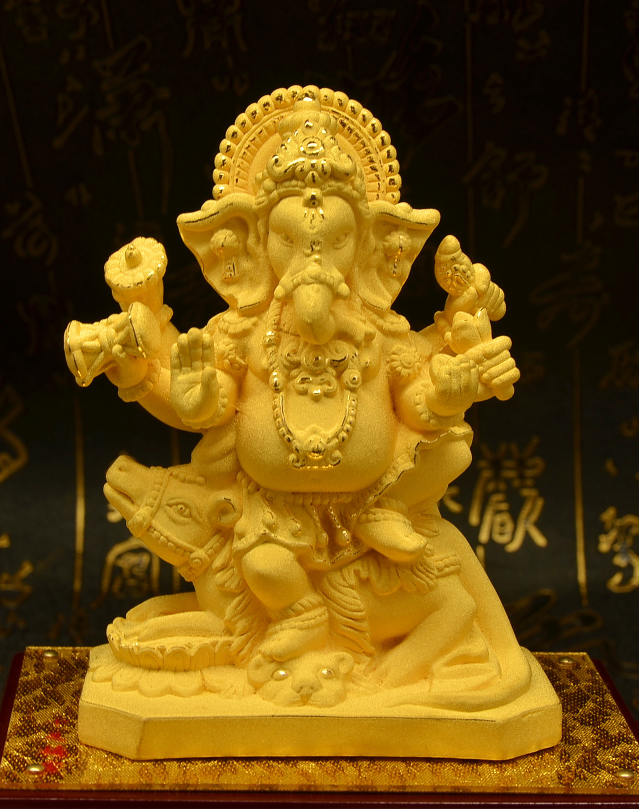 绒沙金工艺品象鼻神 东南亚密宗特色佛像 家居摆设品佛教用品