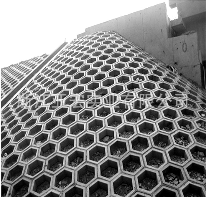 高铁高速空心六角护坡模具六棱块护坡塑料模具圆心六角坡砖模具