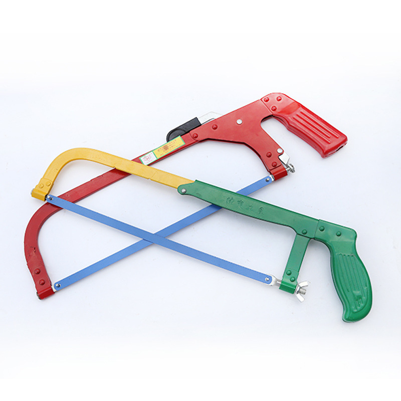 家用手钢锯钢锯架手锯木工锯手工锯子可调节钢锯弓锯条架批发