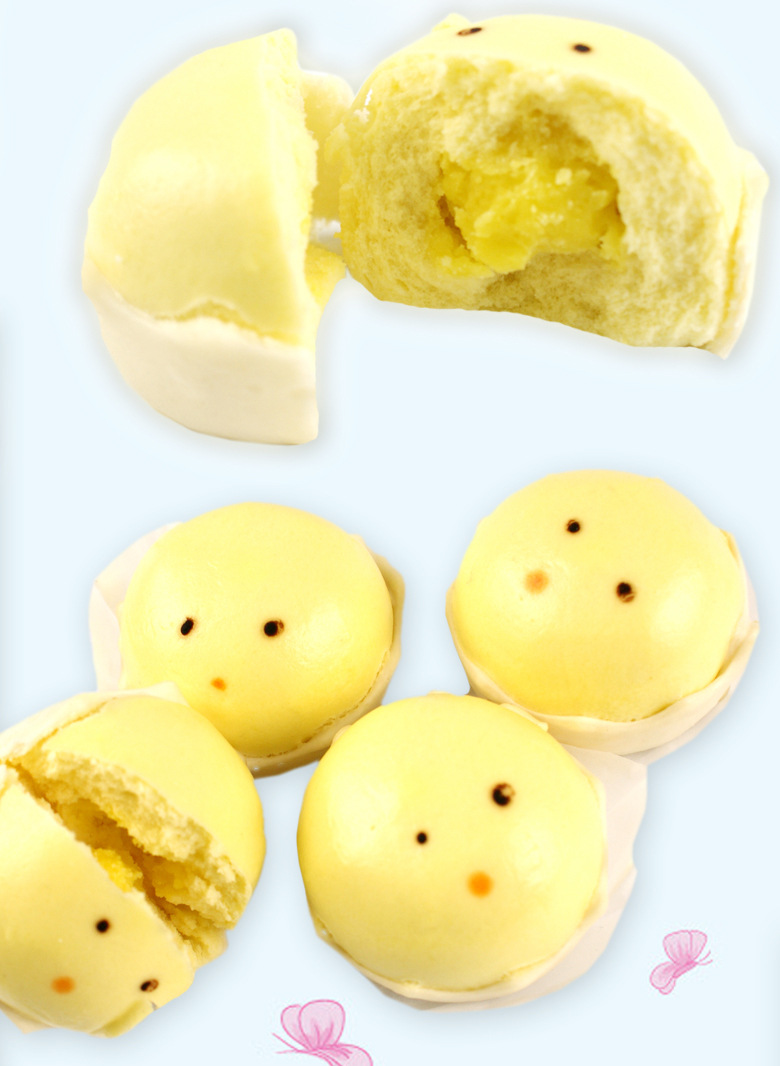 阿诺鸡仔包 卡通包子10包x10个 广式速冻 奶黄包 冷冻.