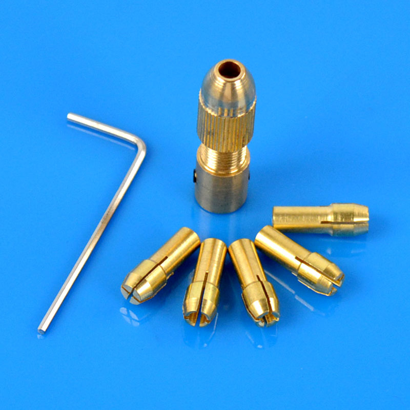 微型电钻钻夹头自紧 转头小电钻夹钻头夹 手钻小电磨木工黄铜钻夹