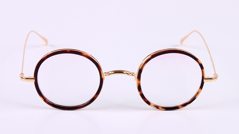 金子眼镜框vintage眼镜架kv-32男女士复古近视平光镜框架眼 纯钛