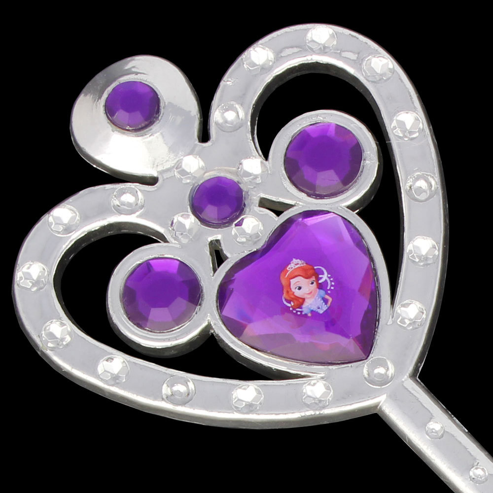 索菲亚塑料皇冠喷镀紫色皇冠 魔棒套装儿童皇冠套装