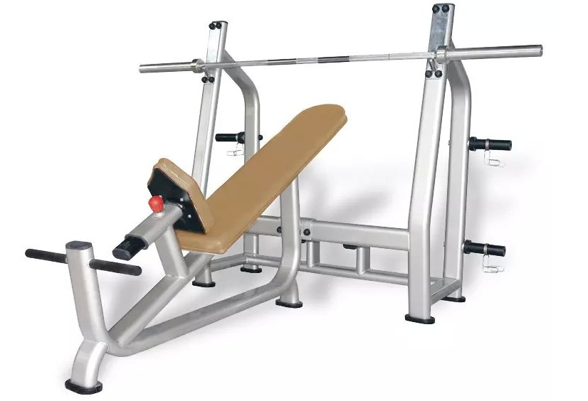 上斜卧推架力量健身架健身器商用健身器 仰卧力量健身器材平板凳