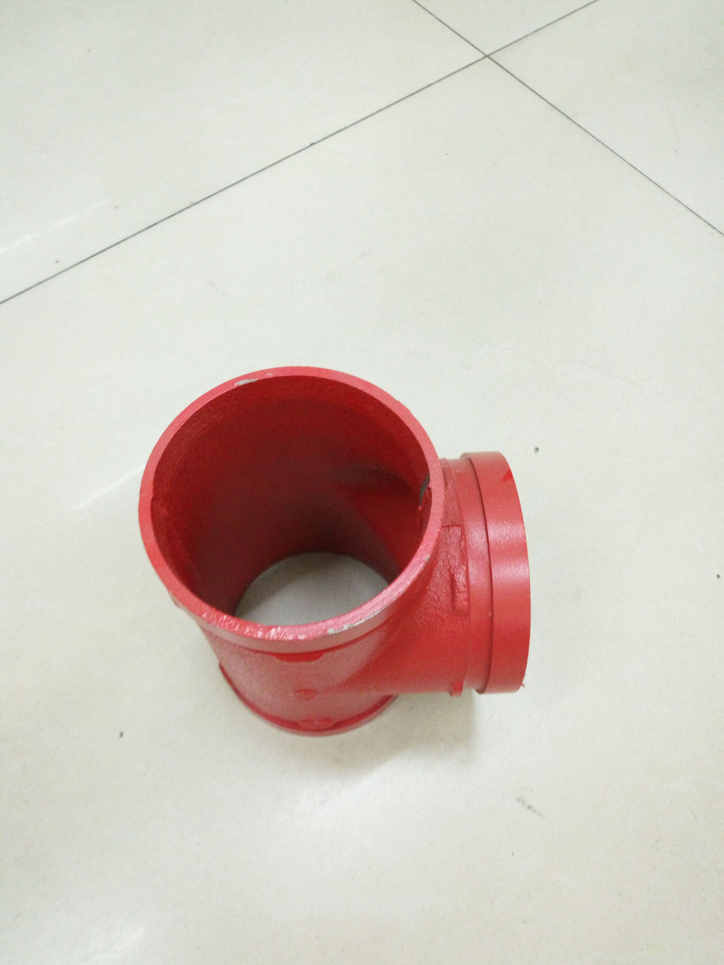 厂家直销,沟槽正三通,消防管件,管道配件,卡箍,球墨铁