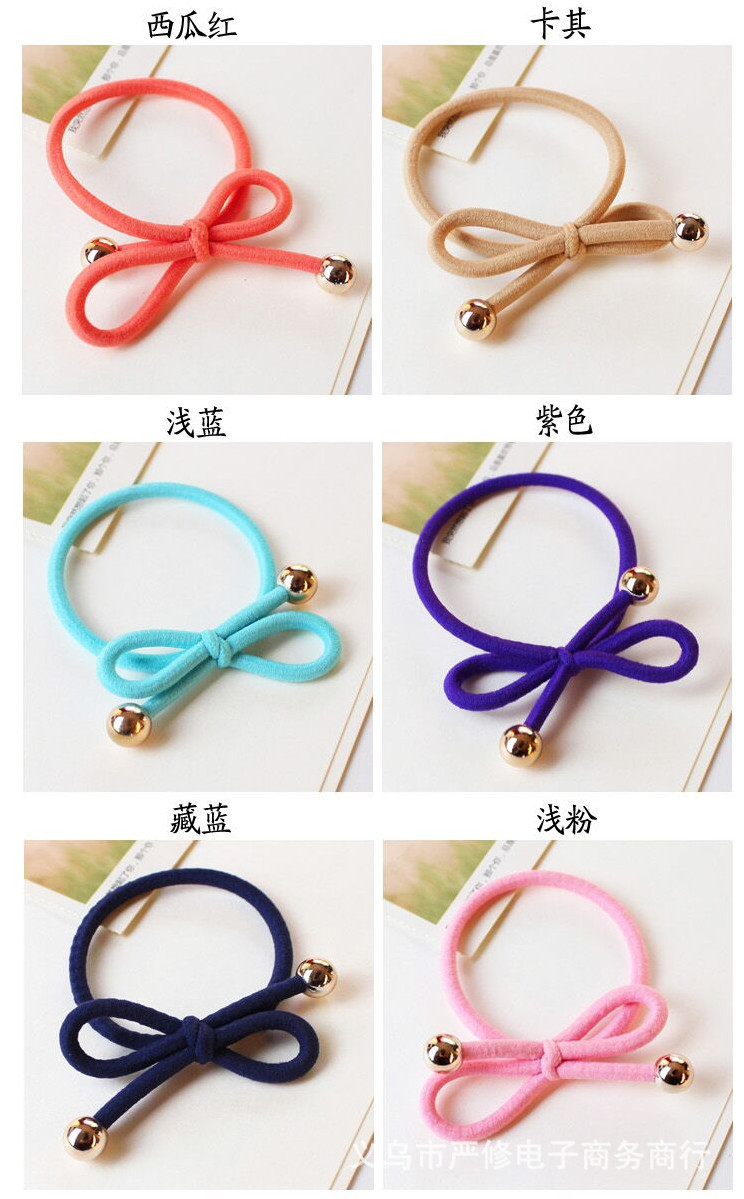 韩式发绳皮筋蝴蝶结扎头发头绳打结高弹力头绳淘宝店礼物2元店