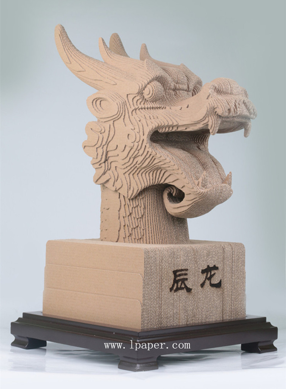 龙首diy十二生肖兽首 纸工艺品摆件