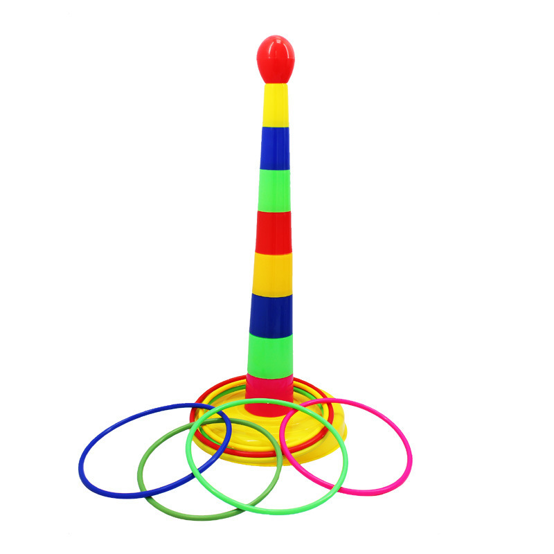 儿童套套圈 儿童层层叠彩虹套圈玩具 亲子玩具套环
