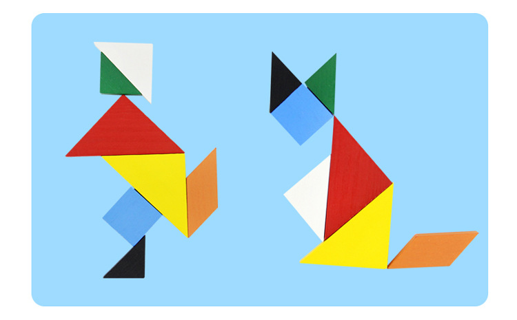 厂家批发七巧板儿童拼图益智玩具木制宝宝木质积木拼图玩具