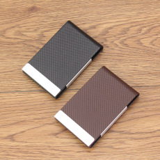 名片夹男商务时尚男士名片夹办公大容量创意女式定制名片盒男套装