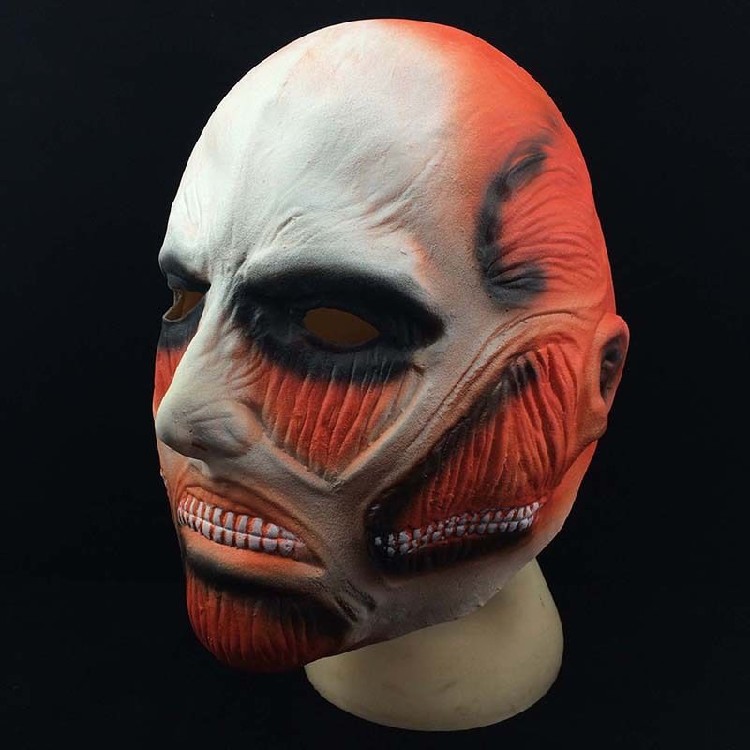 进击的巨人头套 动漫影视道具 节日恐怖 cosplay万圣节 乳胶面具
