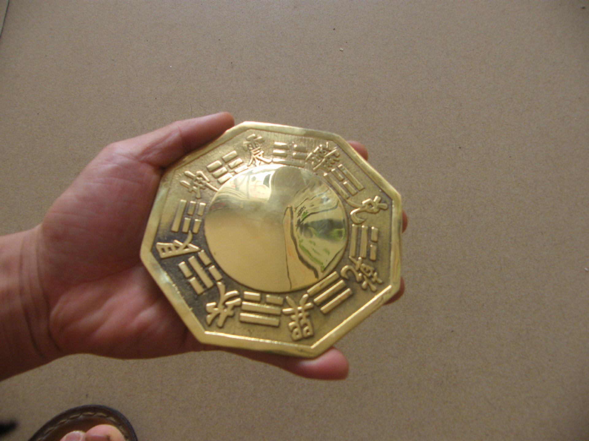 开光纯铜八卦凸镜 风水饰品 镇宅化煞纳福招财旺运