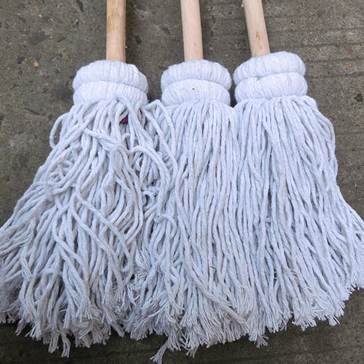 白线绳拖把批发 大号白线拖把棉线拖把 棉布木柄清理墩布