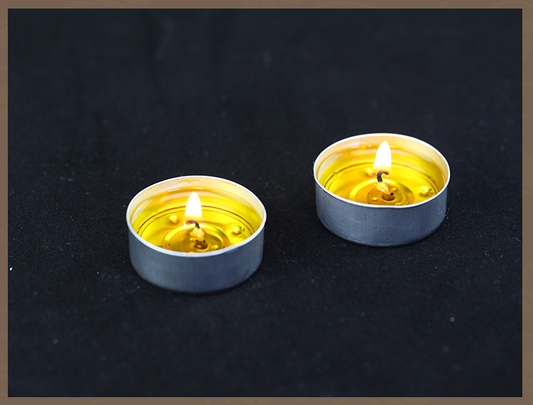 批发福慧阁佛教用品3小时100粒铝壳酥油灯长明灯食用酥油蜡烛供佛